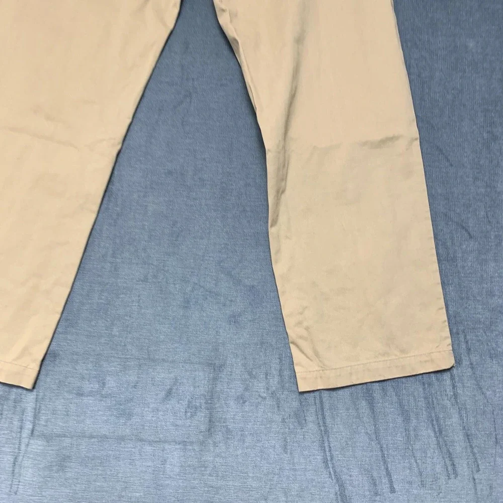 Calvin Klein Pants Men 40x32 Beige Cotton Pockets High Rise Straight Leg Outdoor